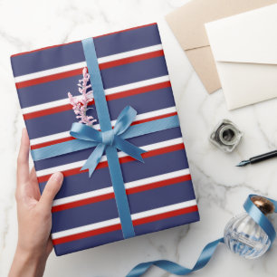 Blaue Streifen Muster Geschenkpapier
