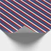 Blaue Streifen Muster Geschenkpapier (Ecke)