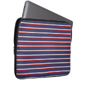 Blaue Streifen Muster Laptopschutzhülle (Vorne Rechts)