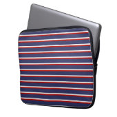 Blaue Streifen Muster Laptopschutzhülle (Vorderseite Links)
