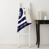 Blaue Streifen Muster mit Anker für das Schiff Sherpadecke (Beispiel)