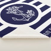 Blaue Streifen Muster mit Anker für das Schiff Sherpadecke (3/4)