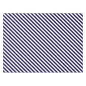 Blaue Streifen Muster Modernes Design Trendsetter Tischdecke (Vorderseite (Horizontal))