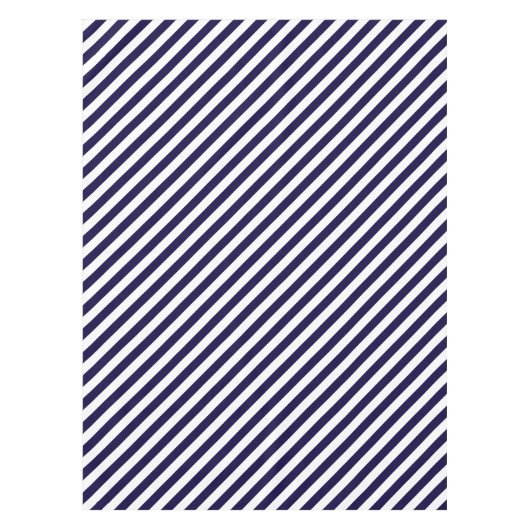 Blaue Streifen Muster Modernes Design Trendsetter Tischdecke (Vorderseite)