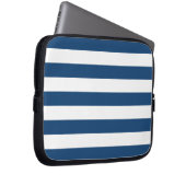 Blaue Streifen-Muster Monacos Laptopschutzhülle (Vorne Rechts)