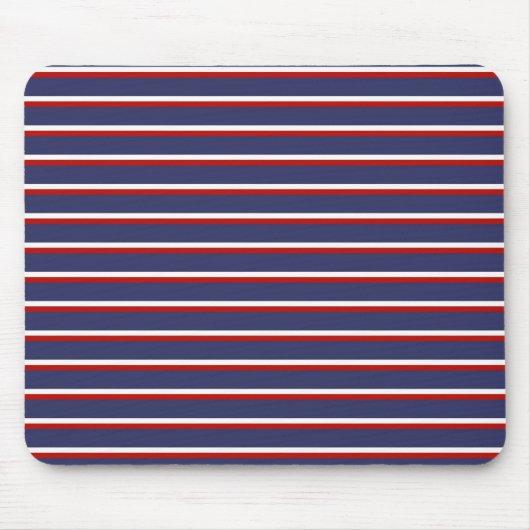 Blaue Streifen Muster Mousepad (Vorne)