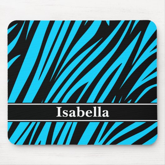 Blaue Streifen Muster Mousepad (Vorne)