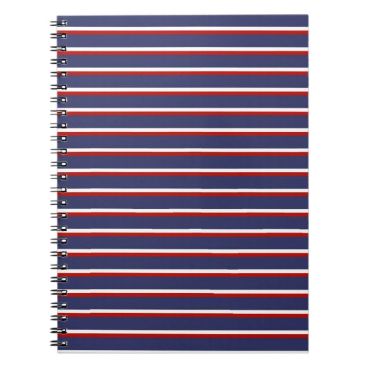 Blaue Streifen Muster Notizblock (Vorderseite)