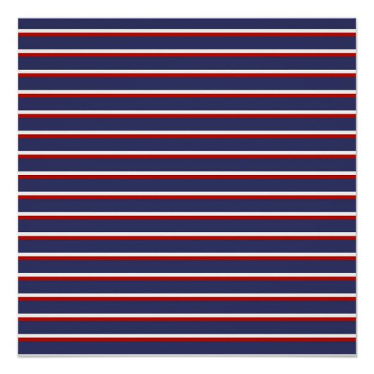 Blaue Streifen Muster Poster (Vorderseite)