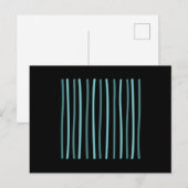 Blaue Streifen Muster Postkarte (Vorne/Hinten)
