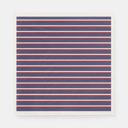 Blaue Streifen Muster Serviette (Vorderseite)