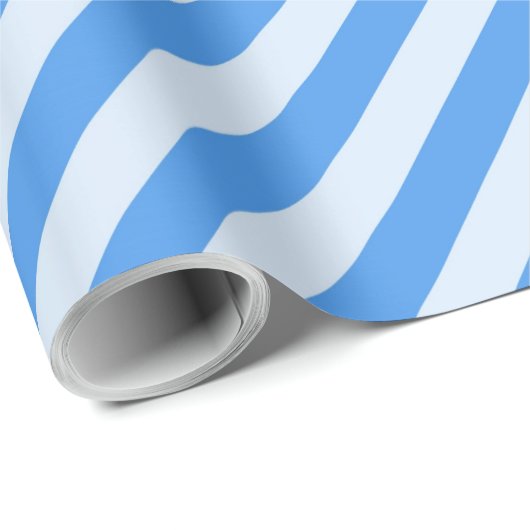 Blaue Streifen Musterlinien Geschenkpapier (Rolleneckpunkt)