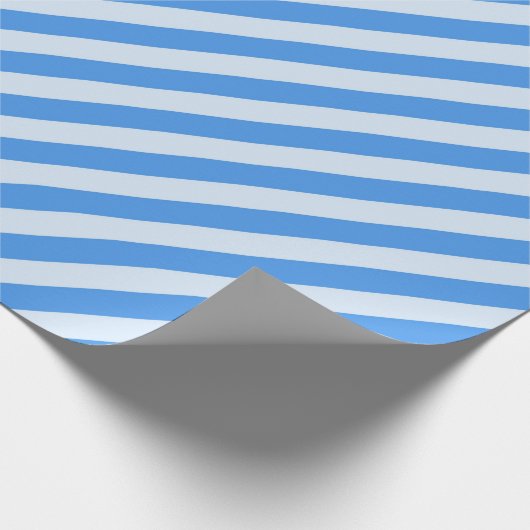 Blaue Streifen Musterlinien Geschenkpapier (Ecke)