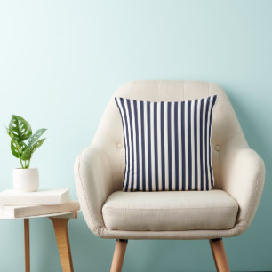Blaue Streifen Nautical Navy Blauer Lackkissen Kissen