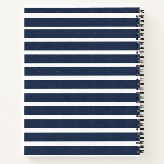 Blaue Streifen Notizblock (Rückseite)