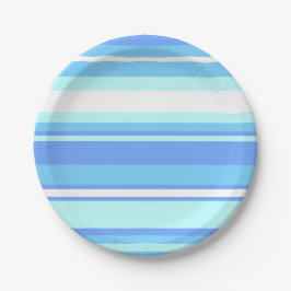 Blaue Streifen Pappteller