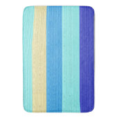 Blaue Streifen Pinselstriche Badematte (Vorderseite Vertikal)