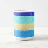 Blaue Streifen Pinselstriche Kaffeetasse (Mittel)