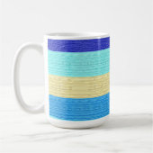 Blaue Streifen Pinselstriche Kaffeetasse (Links)