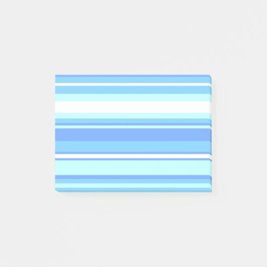 Blaue Streifen Post-it Klebezettel (Vorderseite)