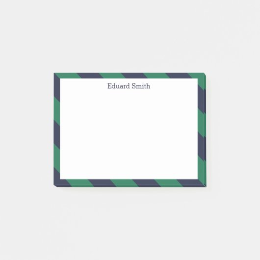 Blaue Streifen Post-it Klebezettel (Vorderseite)