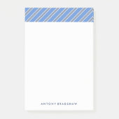 Blaue Streifen Post-it Klebezettel (Vorderseite)