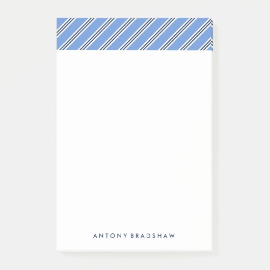 Blaue Streifen Post-it Klebezettel (Vorderseite)