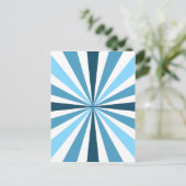 Blaue Streifen Postkarte (Stehend Vorderseite)