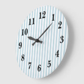 Blaue Streifen Preppy Large Clock Große Wanduhr (Winkel)