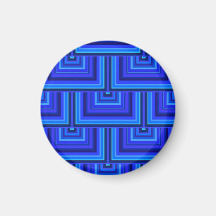Blaue Streifen quadratische Skala Magnet