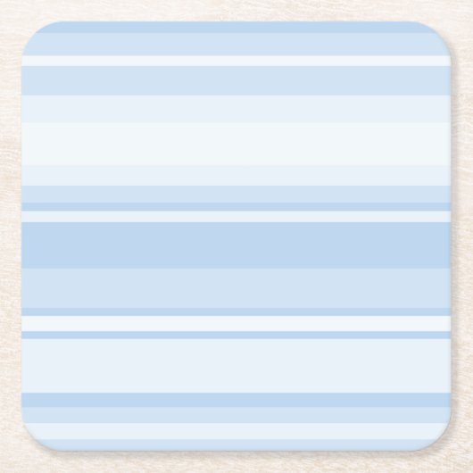 Blaue Streifen Rechteckiger Pappuntersetzer (Vorderseite)