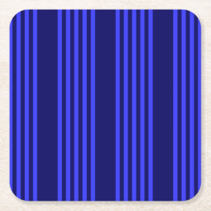 Blaue Streifen Rechteckiger Pappuntersetzer
