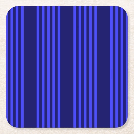 Blaue Streifen Rechteckiger Pappuntersetzer (Vorderseite)