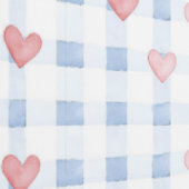 Blaue Streifen Rosa Herzen Tapete (Naht)