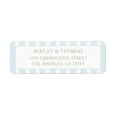 Blaue Streifen Rücksendeadresse (Vorne)