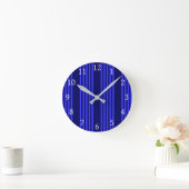 Blaue Streifen Runde Wanduhr (Zuhause)