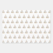 Blaue Streifen Sailboat Geschenkpapier Set (Vorderseite 3)