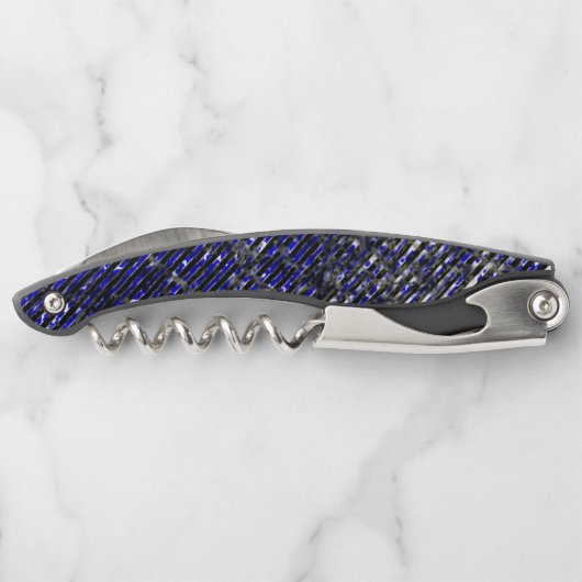 Blaue Streifen schälen Ihre Farben Kellnermesser (Rückseite)