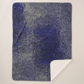 Blaue Streifen schälen Ihre Farben Sherpadecke (Vorderseite)