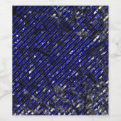 Blaue Streifen schälen Ihre Farben Weinetikett (Einzelnes Label)