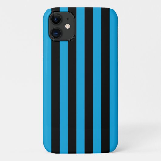 Blaue Streifen, schwarze Streifen, Streifenmuster Case-Mate iPhone Hülle (Rückseite)