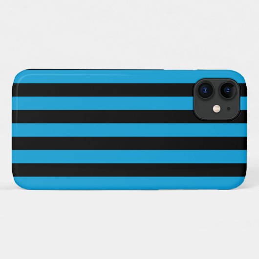 Blaue Streifen, schwarze Streifen, Streifenmuster Case-Mate iPhone Hülle (Rückseite (Horizontal))