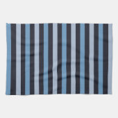 Blaue Streifen, schwarze Streifen, Streifenmuster Handtuch (Horizontal)