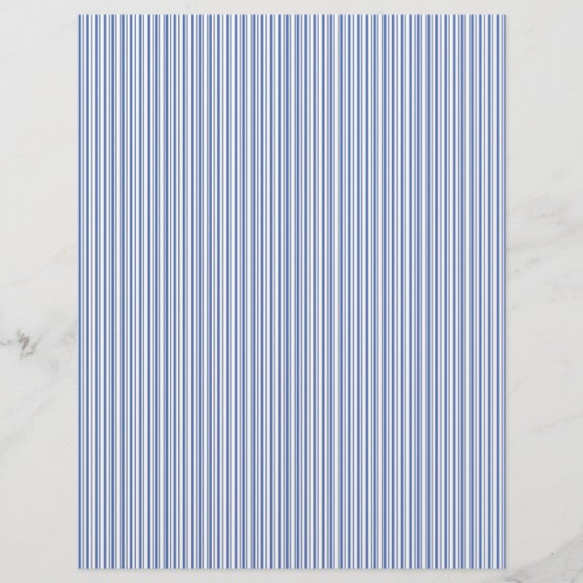 Blaue Streifen-Scrapbook-Papiergestaltung (Vorderseite)