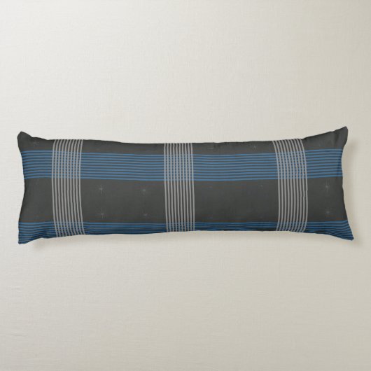 Blaue Streifen Seitenschläferkissen (Rückseite)