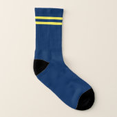 Blaue Streifen Socken (Links - Innen)