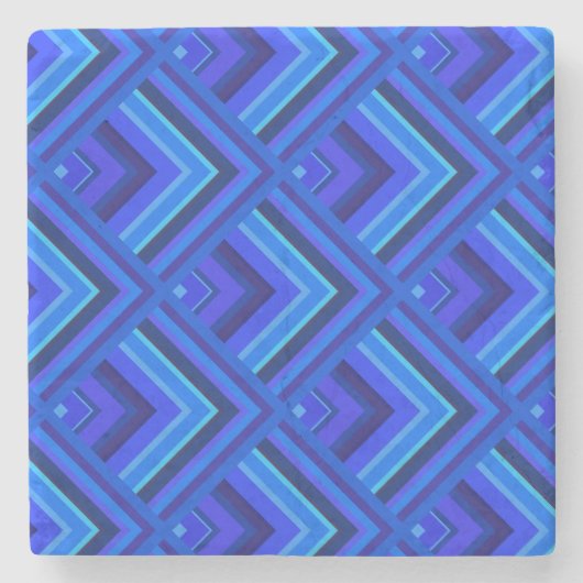 Blaue Streifen Steinuntersetzer (Vorderseite)