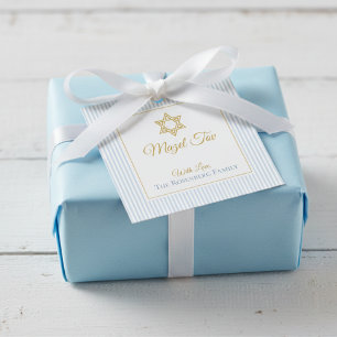 Blaue Streifen Stern von David Mazel Tov Geschenka Geschenkanhänger