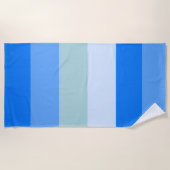 Blaue Streifen Strandtuch (Vorderseite)