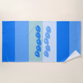 Blaue Streifen Strandtuch (Vorderseite)